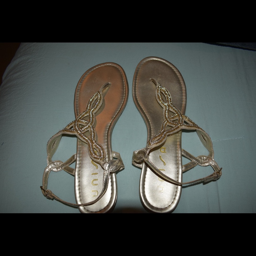 gold sandals